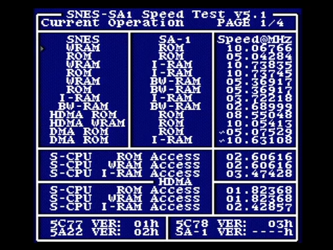 SNES-SA1 Speed Test
